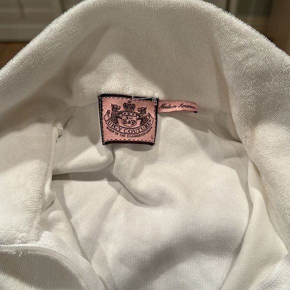 Juicy Couture White Long Sleeve Velour Track Jacket - Picture 2 of 7